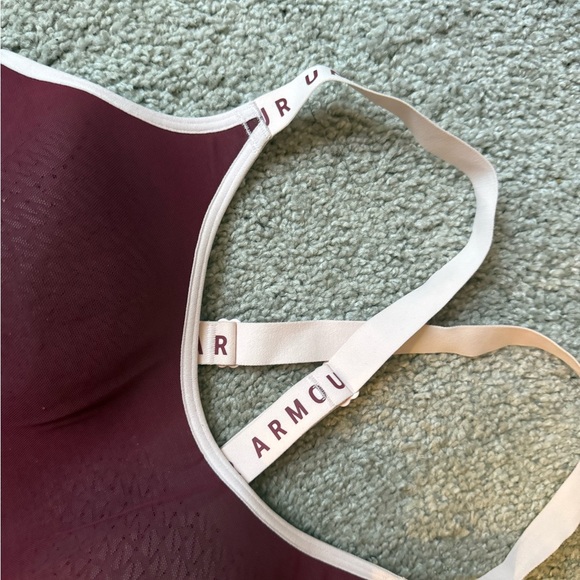 Under Armour Women's Burgundy Sports Bra - Picture 3 of 6